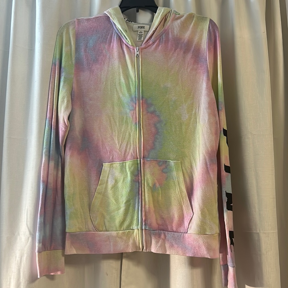 Pink zip up hoodie